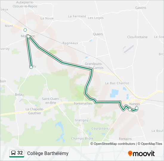 32 Bus Line Map