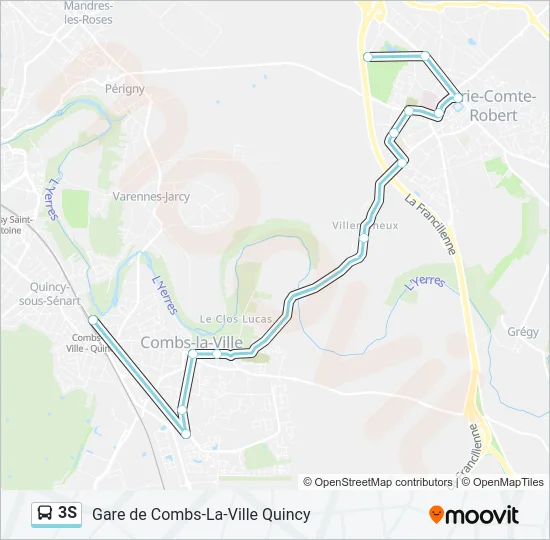 3S Bus Line Map