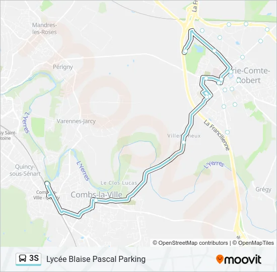 3S Bus Line Map