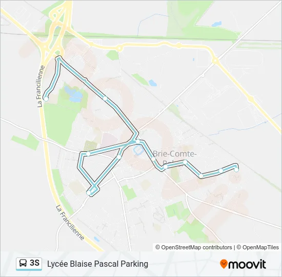 3S Bus Line Map