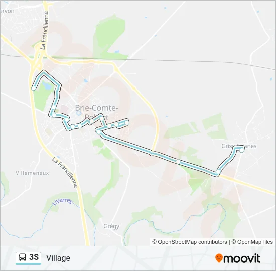 3S Bus Line Map