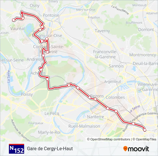 N152  Line Map