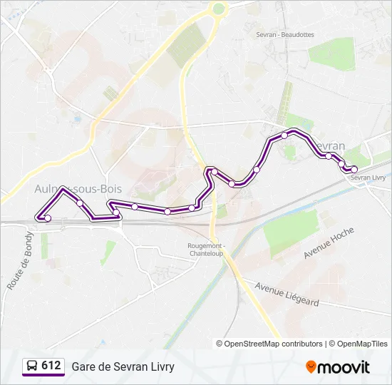 612 Bus Line Map