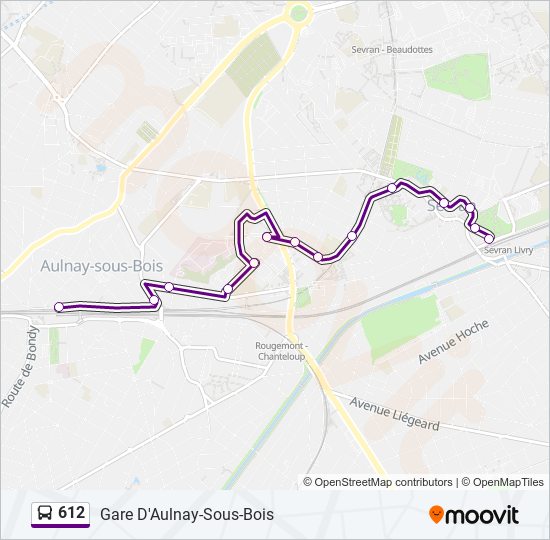 612 bus Line Map