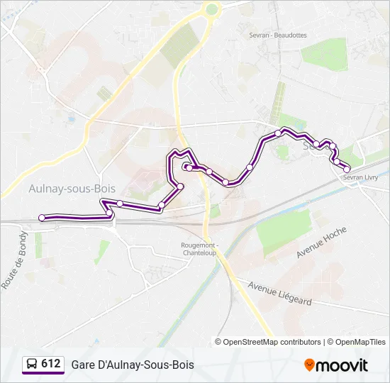 612 Bus Line Map