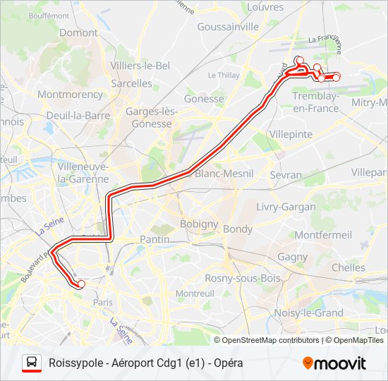 roissybus Route: Schedules, Stops & Maps - Roissypole - Aéroport Cdg1 ...