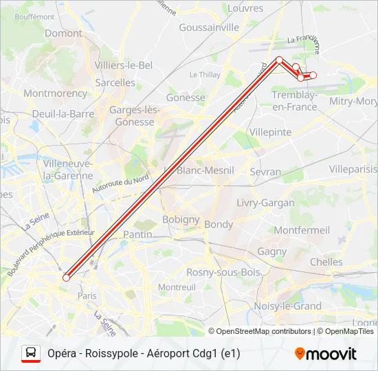 ROISSYBUS Bus Line Map