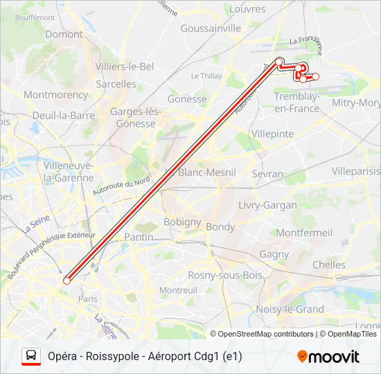 ROISSYBUS Bus Line Map