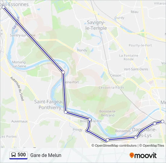 500 Bus Line Map