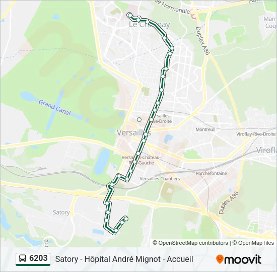 6203 Bus Line Map
