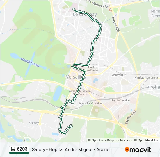 6203 Bus Line Map