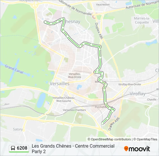 6208 Bus Line Map