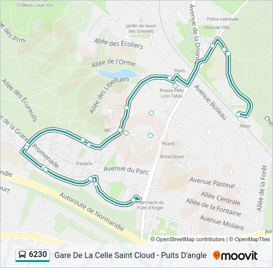 6230 Bus Line Map
