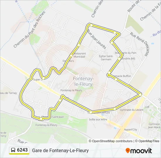 6243 Bus Line Map