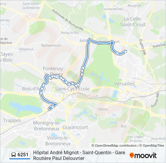 6251 Bus Line Map