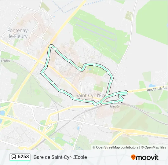 6253 Bus Line Map