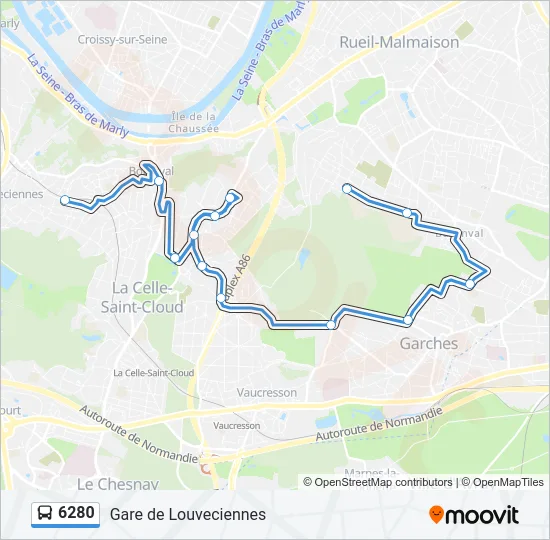 6280 Bus Line Map