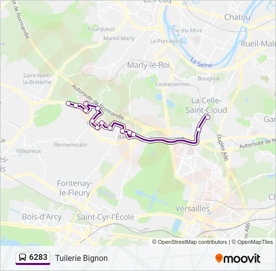 6283 Bus Line Map