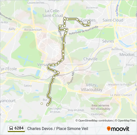 6284 Bus Line Map
