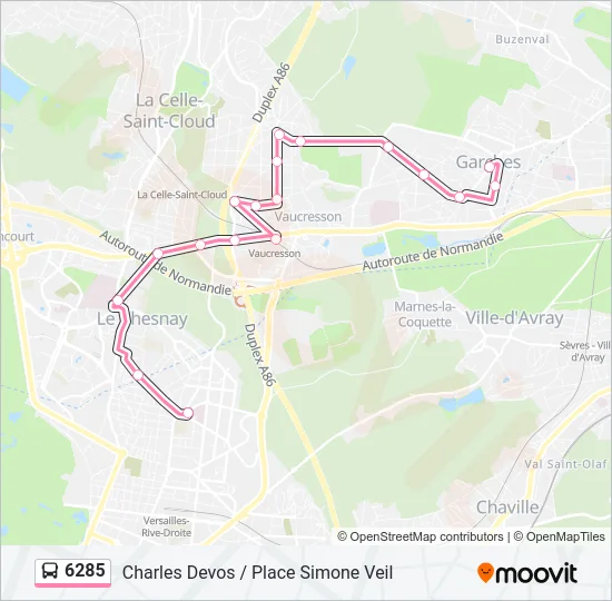 6285 Bus Line Map