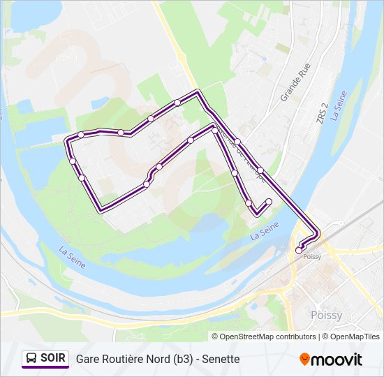 SOIR Bus Line Map