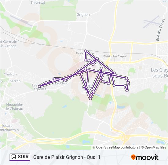 SOIR Bus Line Map