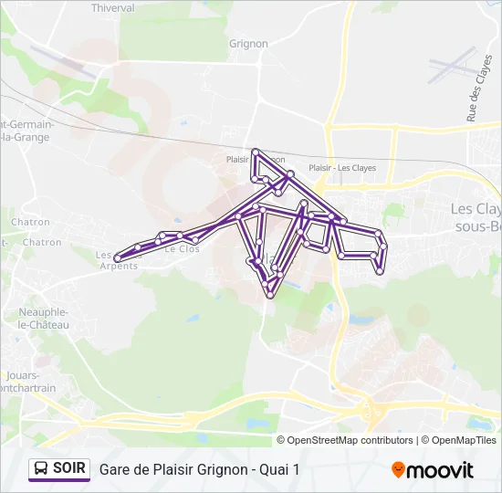 SOIR Bus Line Map