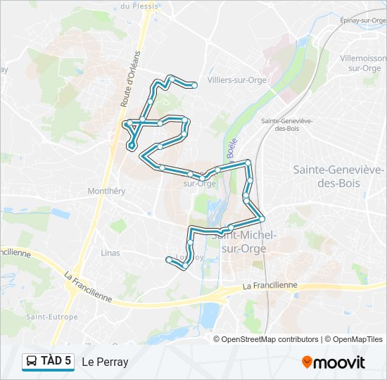 TÀD 5 Bus Line Map