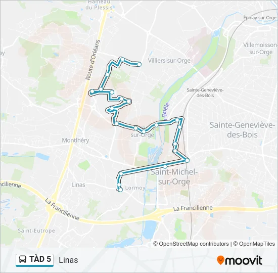 TÀD 5 Bus Line Map