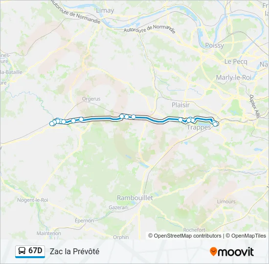 67D Bus Line Map