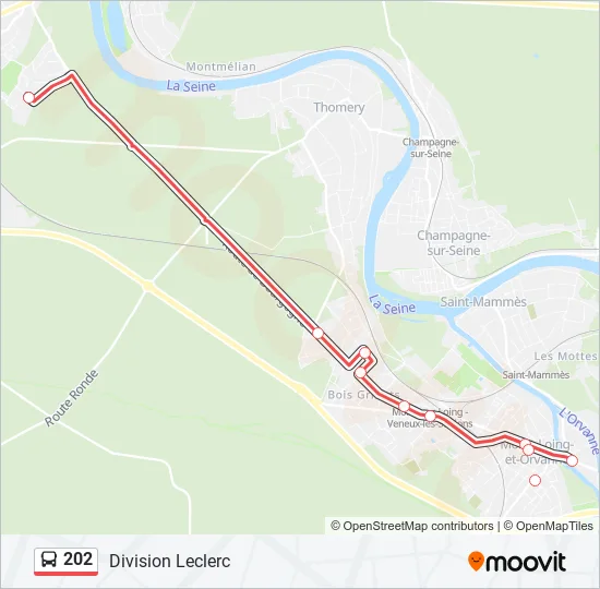 202 Bus Line Map