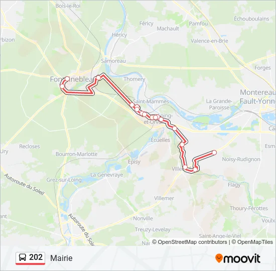 202 Bus Line Map