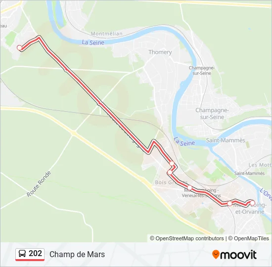 202 Bus Line Map