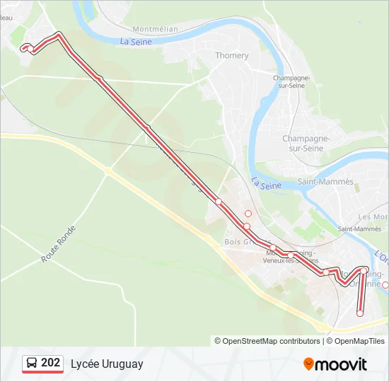 202 Bus Line Map