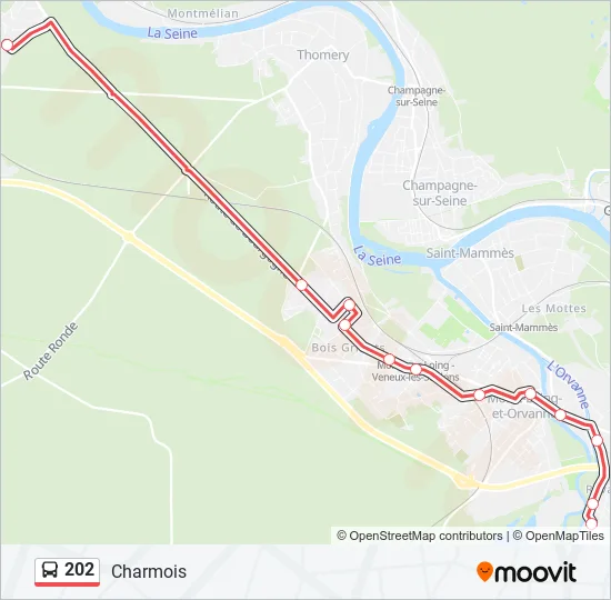 202 Bus Line Map