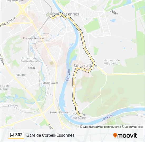 302 Bus Line Map