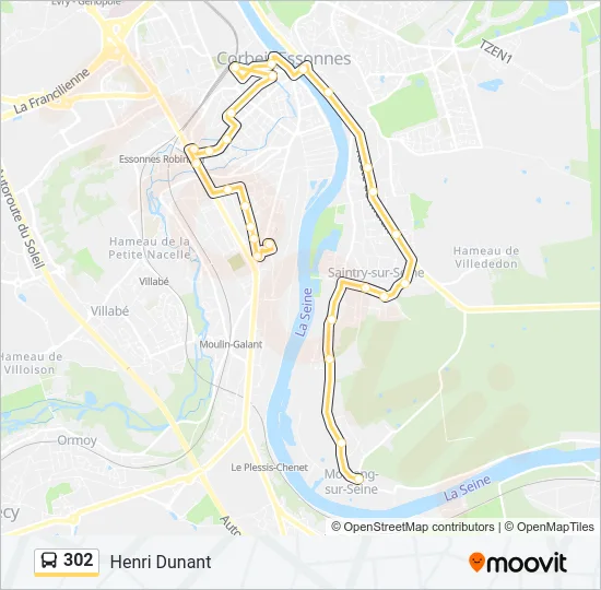 302 Bus Line Map
