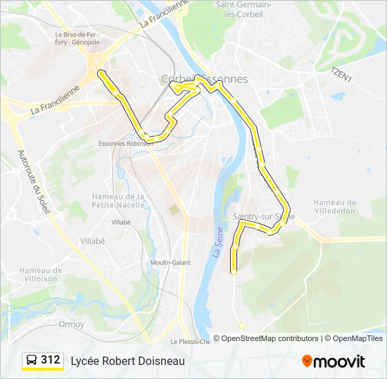 312 Bus Line Map