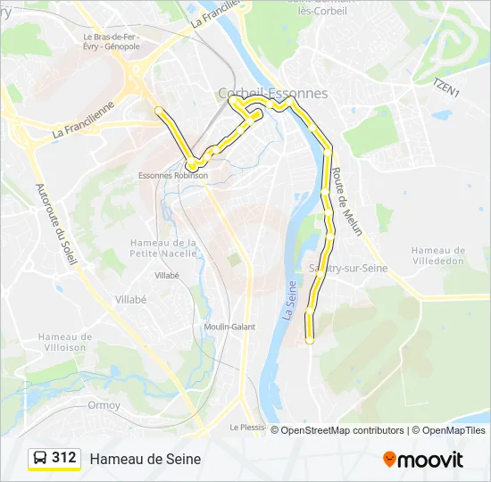 312 Bus Line Map