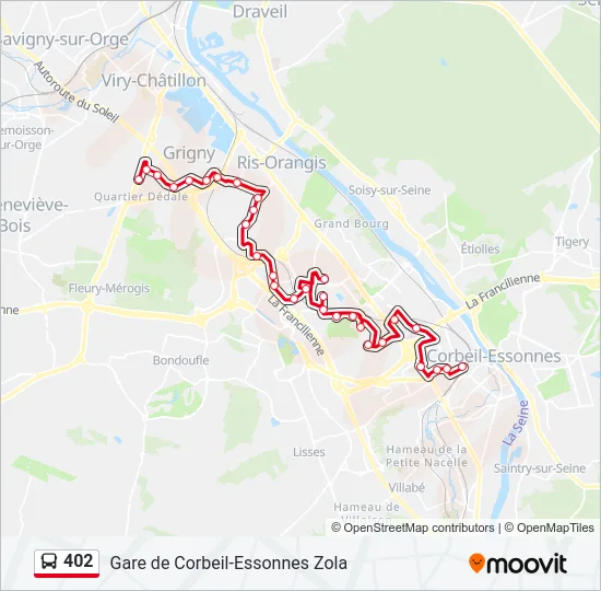 402 Bus Line Map