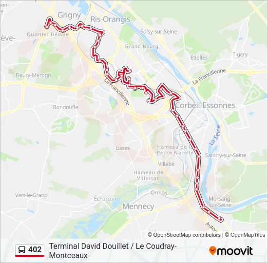 402 Bus Line Map