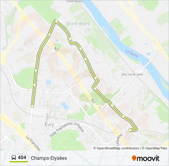 404 Bus Line Map