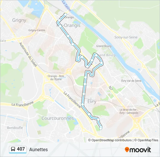 407 Bus Line Map