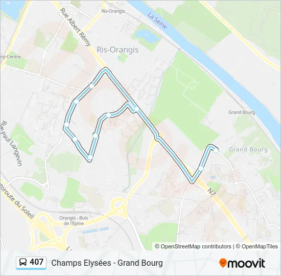 407 Bus Line Map