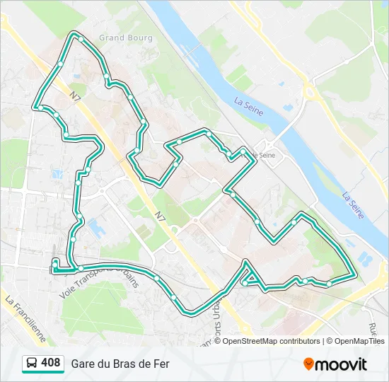 408 Bus Line Map