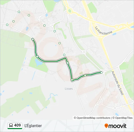 409 Bus Line Map