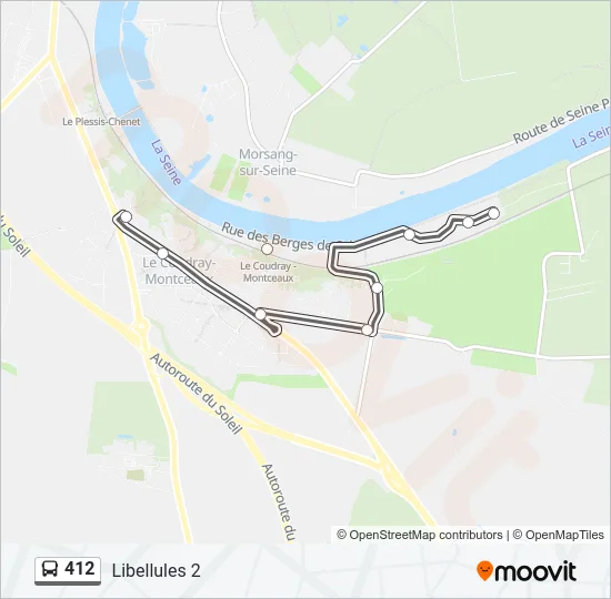 412 Bus Line Map