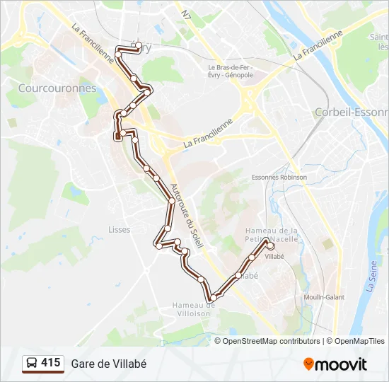 415 Bus Line Map
