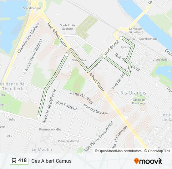 418 Bus Line Map