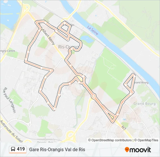 419 Bus Line Map